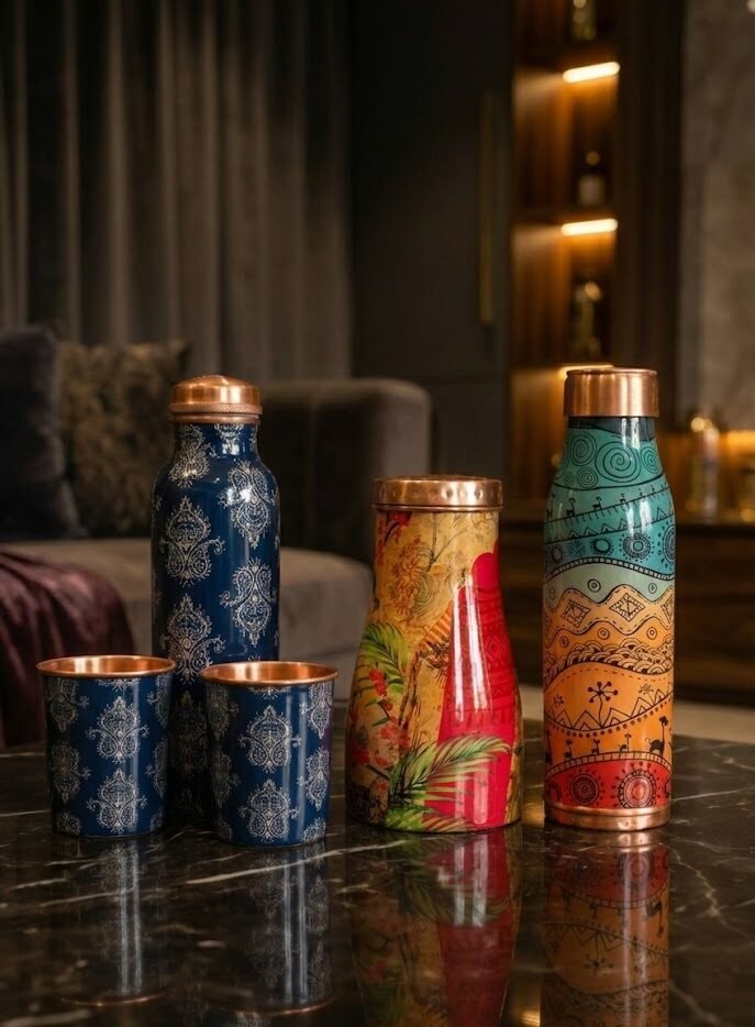Copper Meena Gift Set