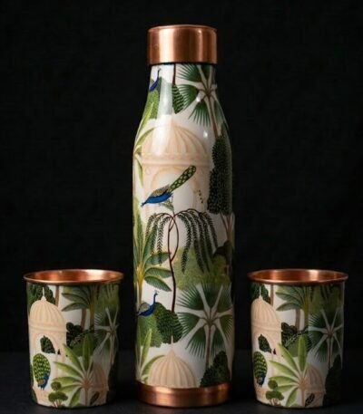Meena Copper Bottle Gift Set