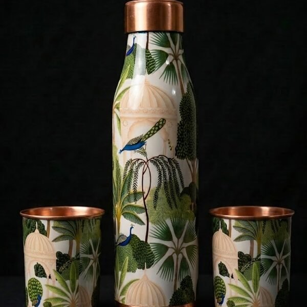 Meena Copper Bottle Gift Set