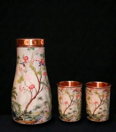 Meena Copper Bed Pot Gift Set