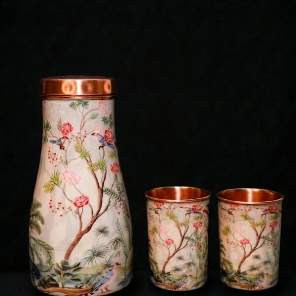 Meena Copper Bed Pot Gift Set